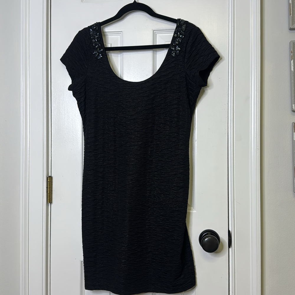 Free People Black Beaded Backless Sheath Dress - Picture 6 of 6